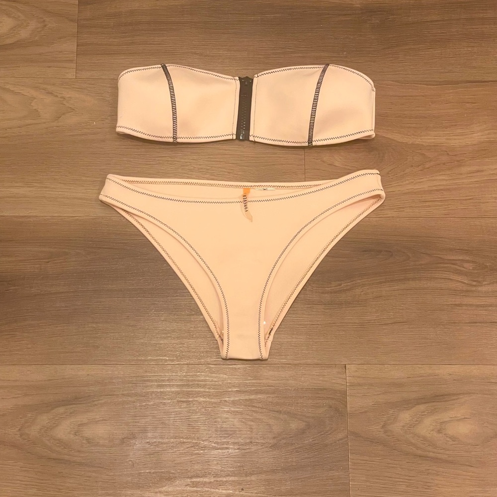 Forever 21 Light Pink/Beige Bikini. Size Small 4-6.